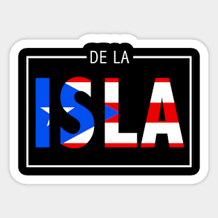 De La Isla Puerto Rico Proud Puerto Rican Flag Sticker